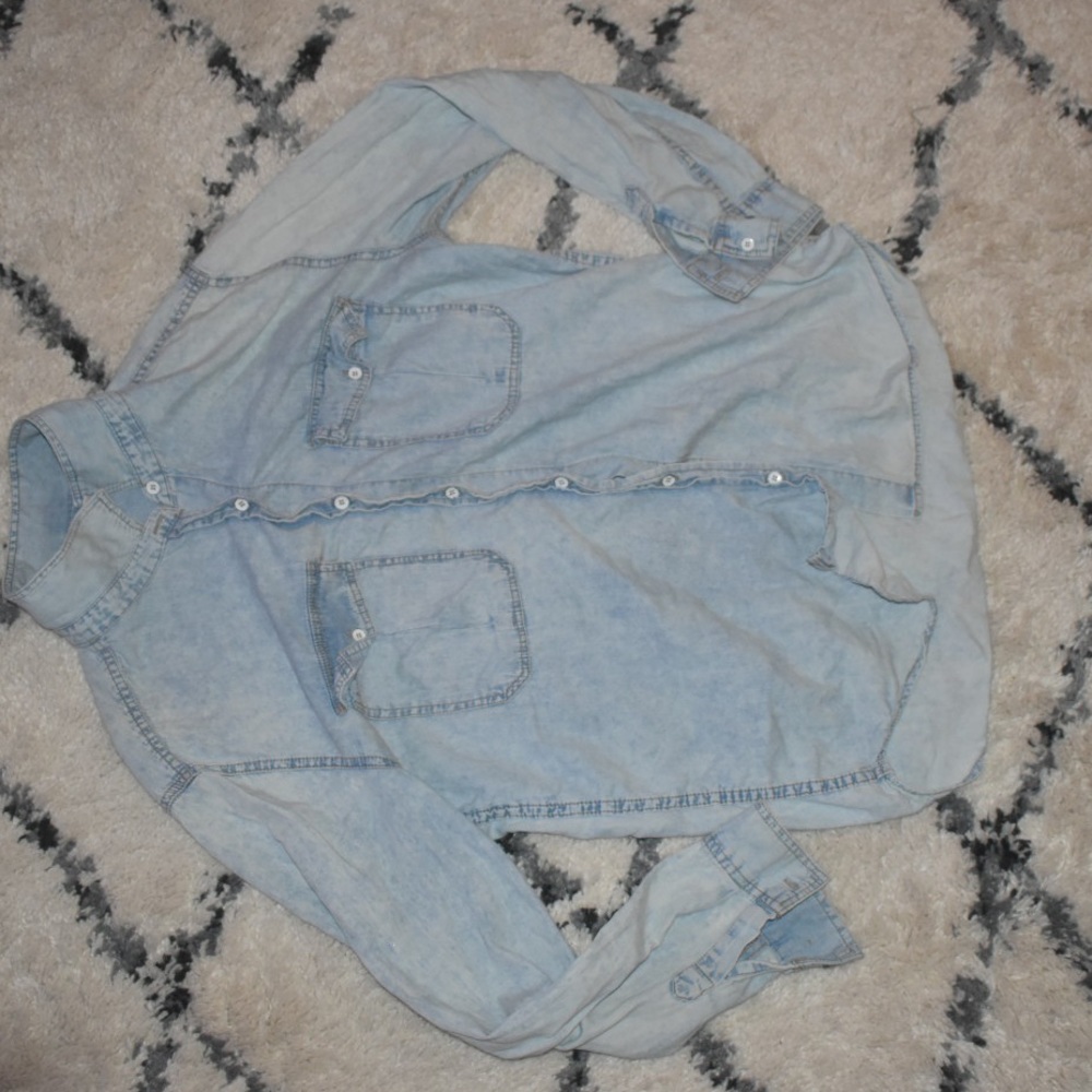 Denim button down shirt